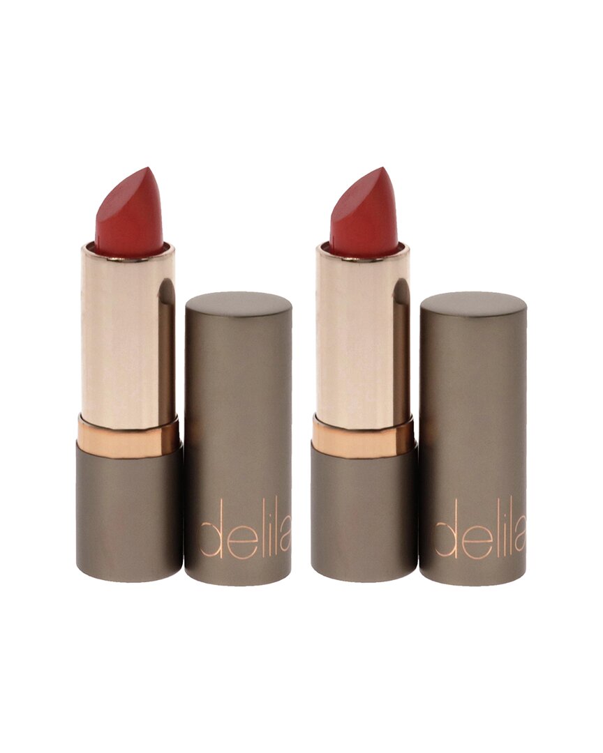 Delilah Women's 0.13oz Tango Colour Intense Cream Lipstick - Pack Of 2