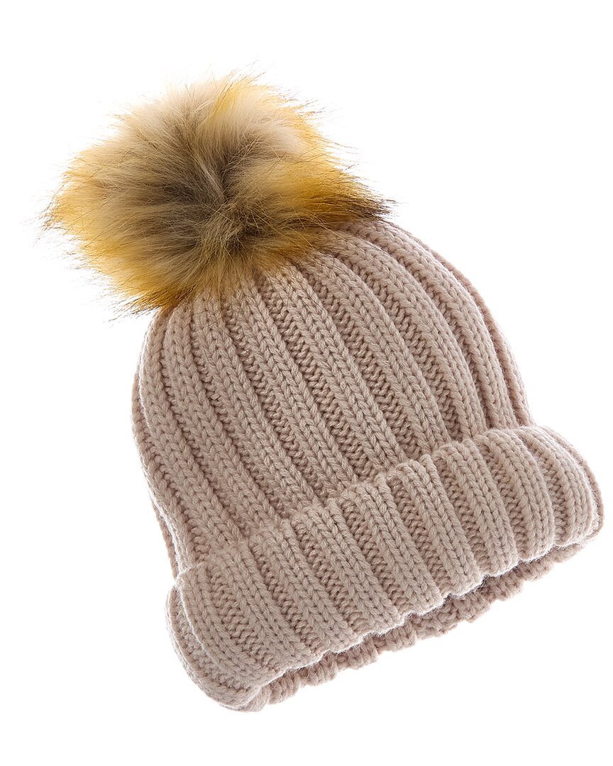 Surell Accessories Knit Cuff Beanie In White