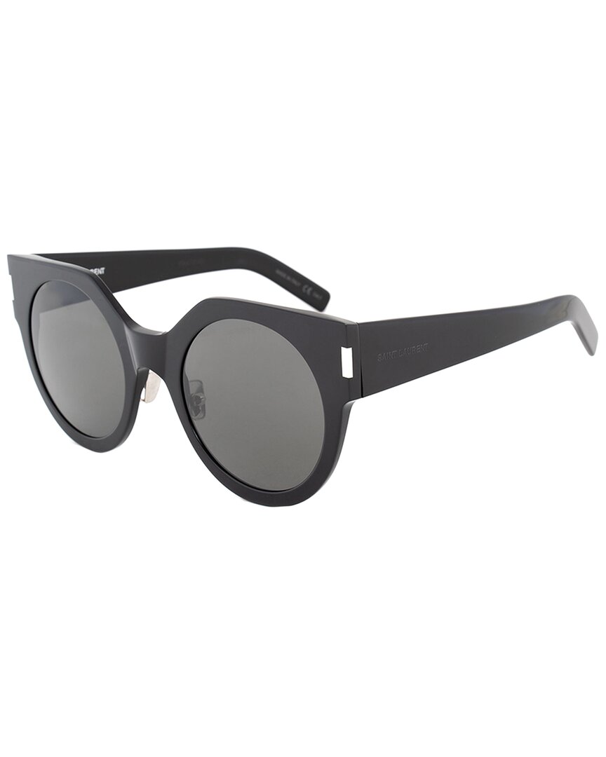 Saint Laurent Women's Sl 185 Slim 52mm Sunglasses In Black