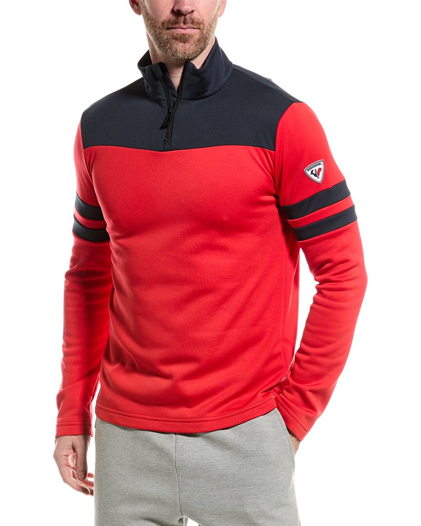 Rossignol Resort Colour-block Half-zip Top In Red