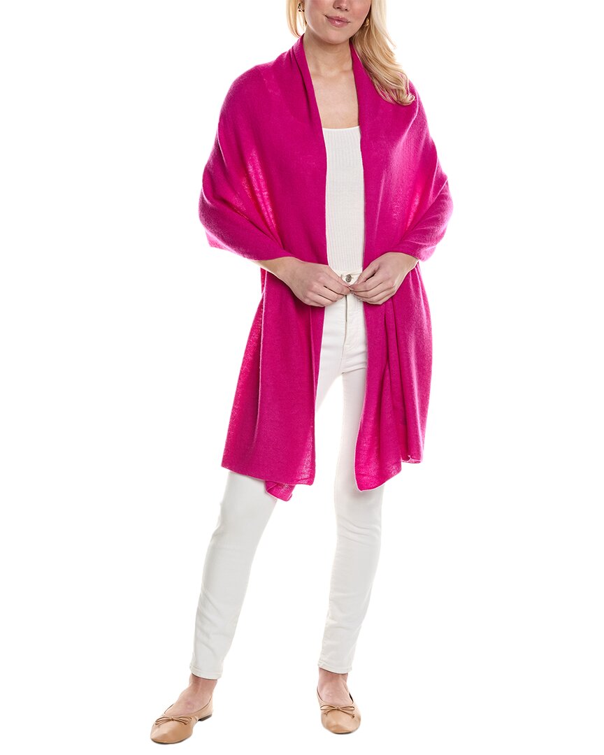 La Fiorentina Cashmere & Wool-blend Wrap In Pink