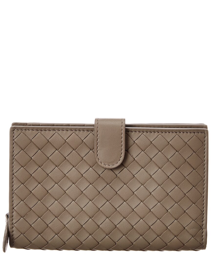 Bottega Veneta Intrecciato Leather Card Case Women's Grey | eBay