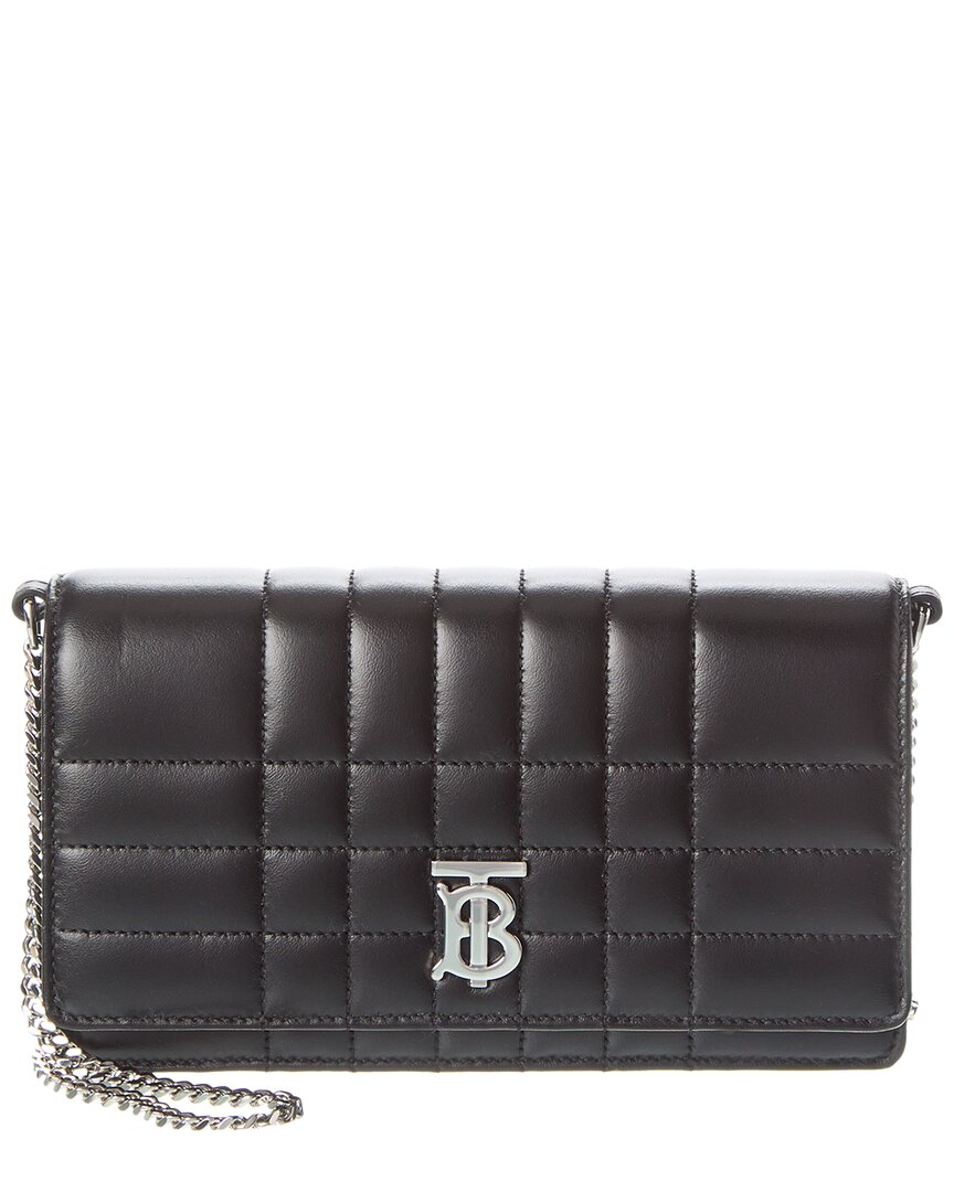Burberry Lola Leather Shoulder Bag In Black