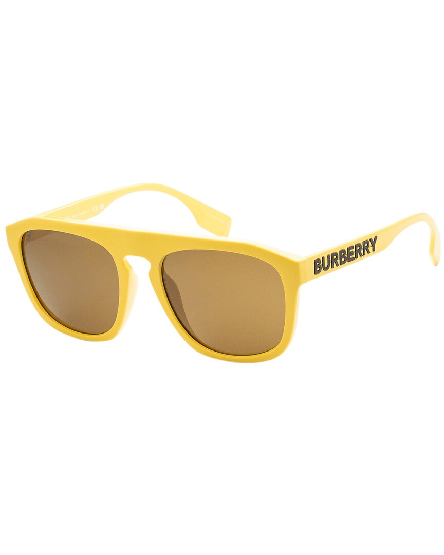 Burberry Wren Brown Browline Men's Sunglasses Be4396u 407073 57 In Yellow
