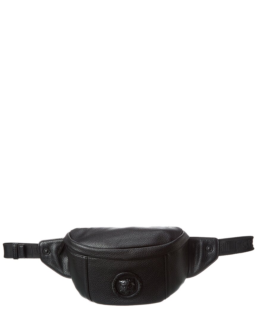 Shop Just Cavalli Tiger Logo Belt Bag In Black