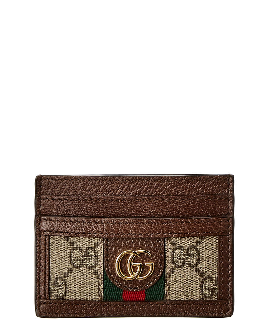 GUCCI GUCCI OPHIDIA GG LEATHER CARD CASE