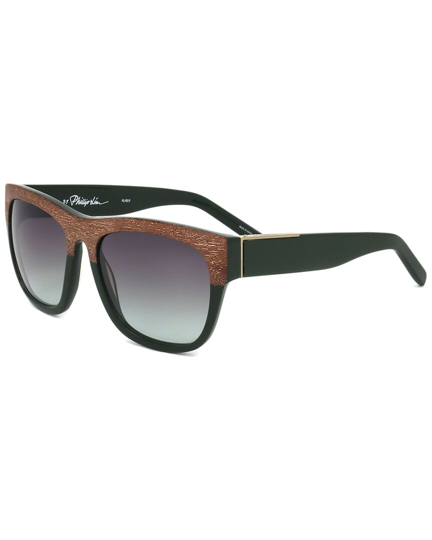 Shop Linda Farrow Phillip Lim By  Men's Pl93 53mm Sunglasses In Black