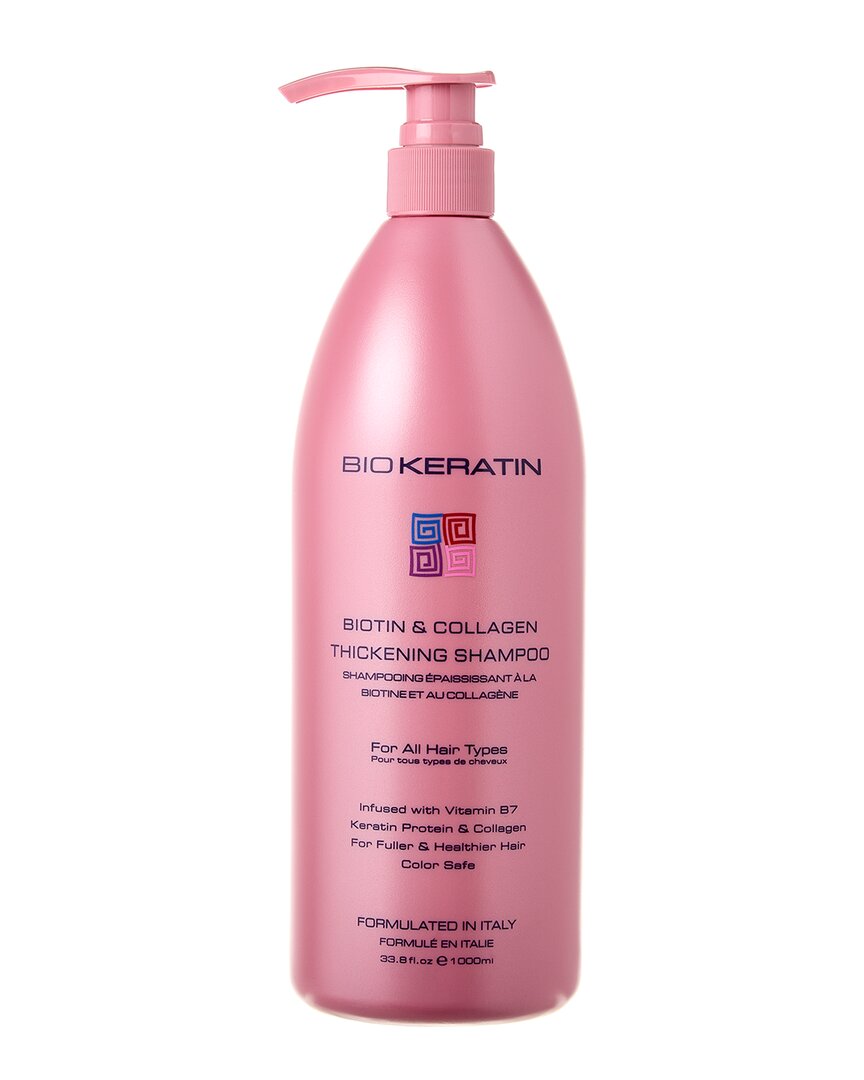 Biokeratin Unisex 33.8oz Biotin & Collagen Thickening Shampoo In White