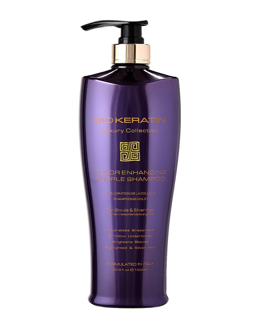 Biokeratin Unisex 33.8oz Bk Luxury Color Enhancing Purple Shampoo In White