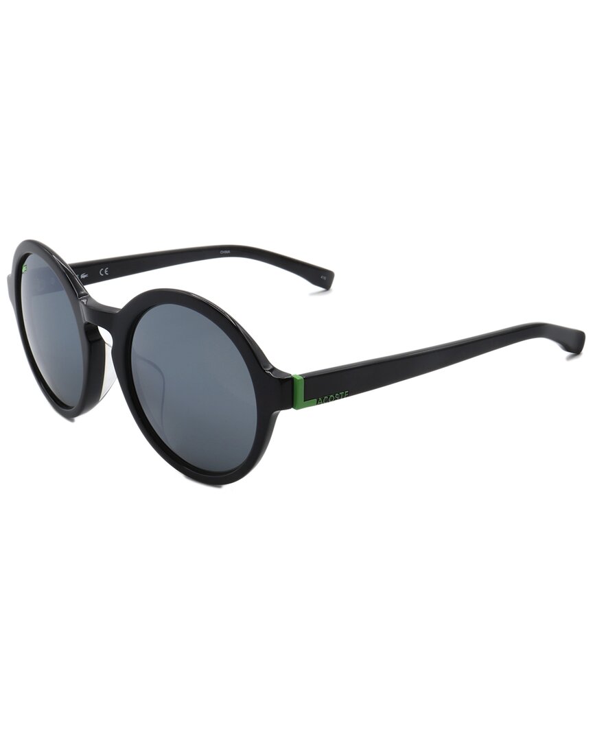 Lacoste Grey Round Ladies Sunglasses L840sa 001 52 In Black,grey
