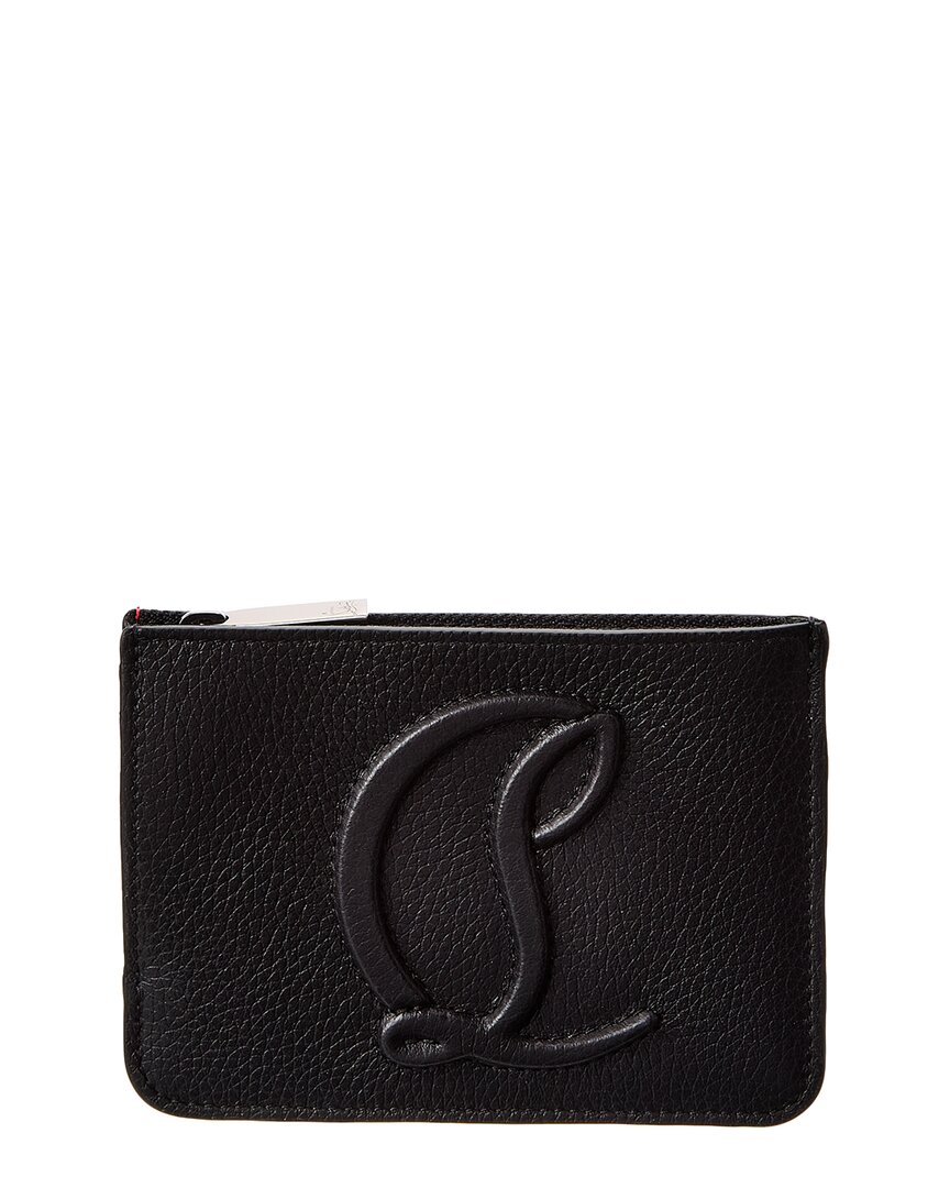Shop Christian Louboutin By My Side Leather Coin Purse In Black