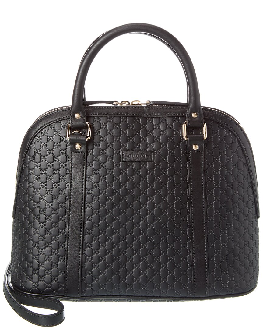 Gucci Logo Gg Leather Satchel