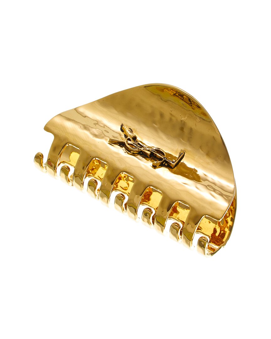 Saint Laurent Cassandre Claw Clip In Gold