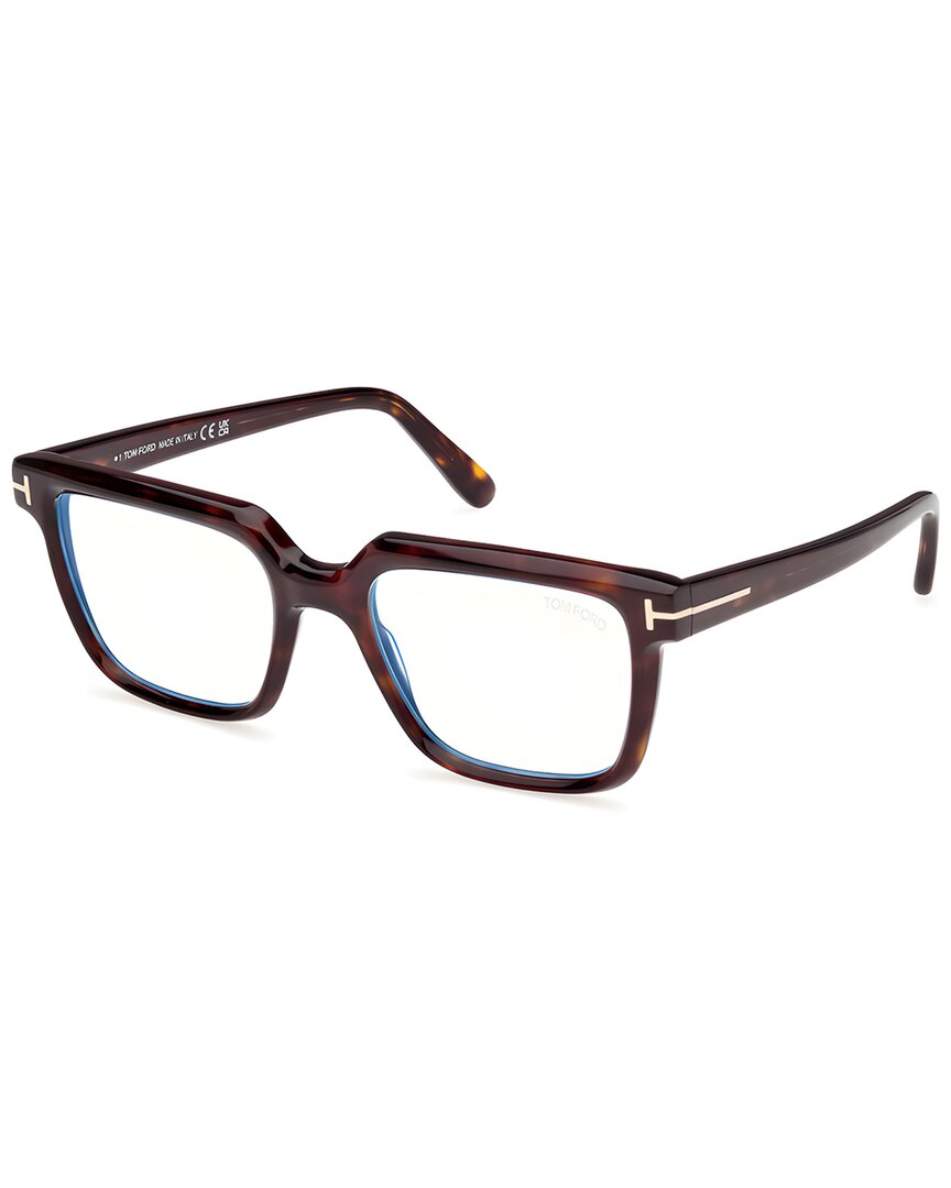 Tom Ford Men's 53mm Blue Light-blocking Optical Frames In Brown