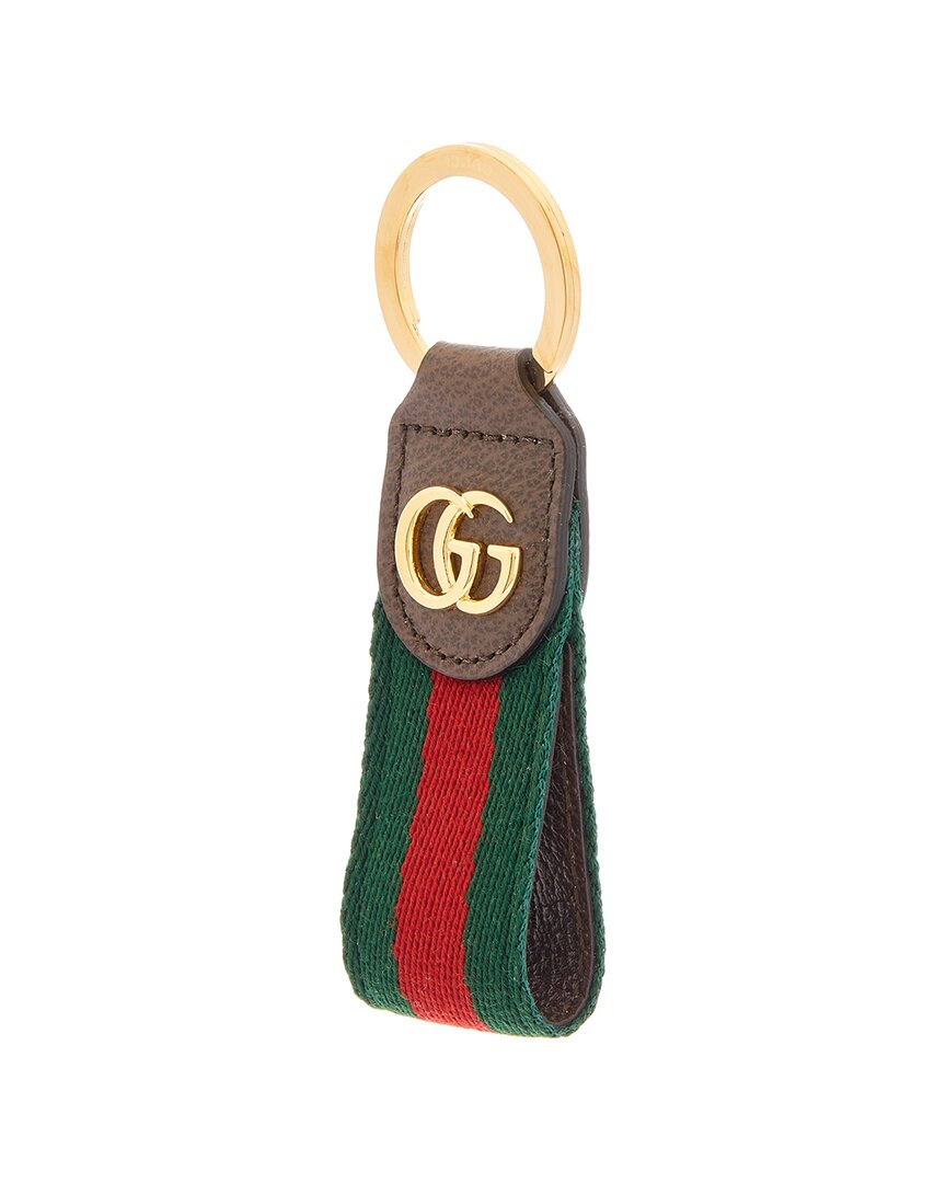 GUCCI GUCCI OPHIDIA LEATHER KEYCHAIN