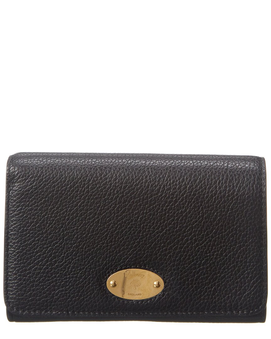 Image of Mulberry Plaque Medium Leather French Wallet
