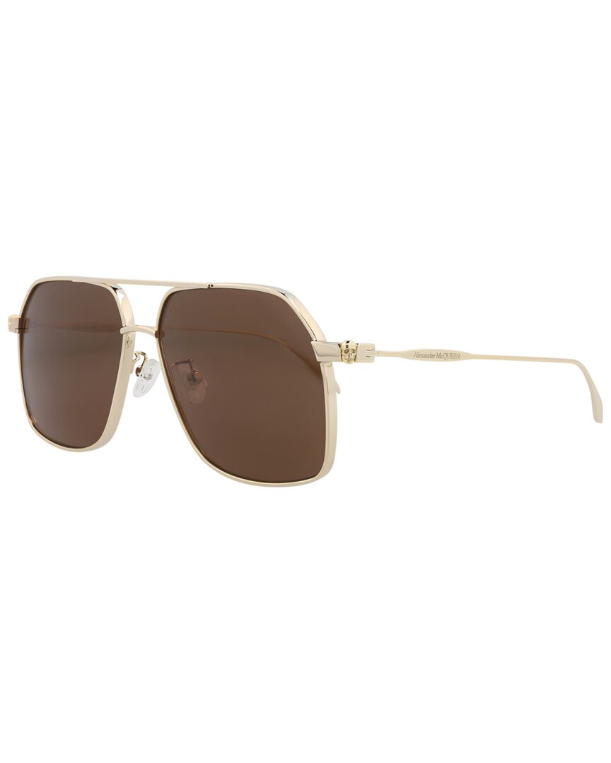 Alexander Mcqueen Men's Am0372s 59mm Sunglasses In Neutral