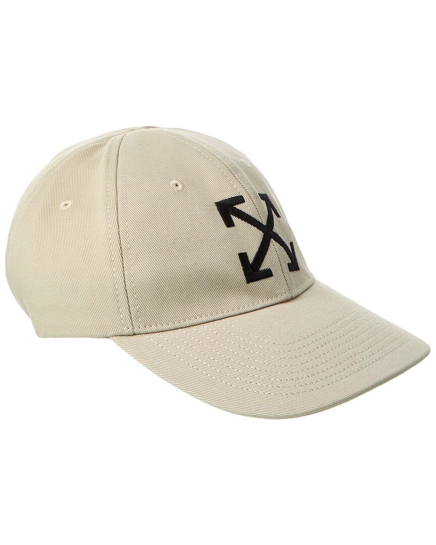 Off-white Arrow Embroidered Baseball Cap In Beige | ModeSens display picture 3