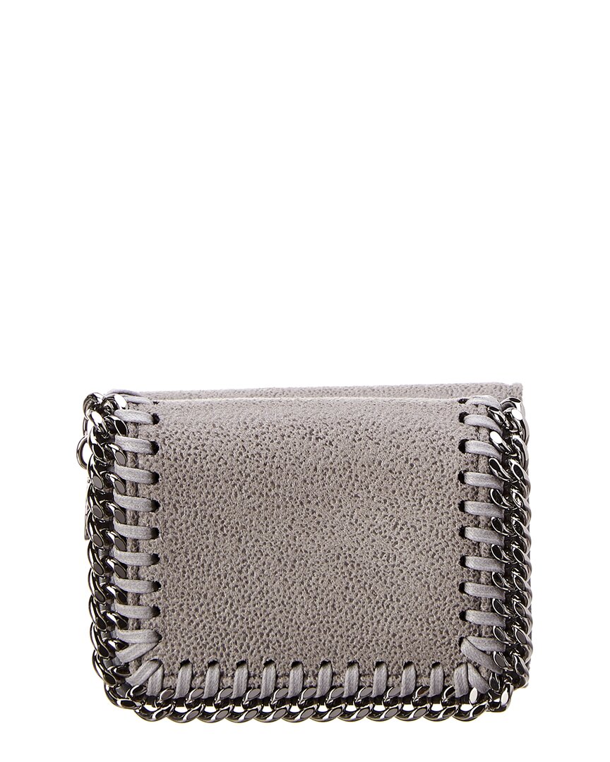 Stella Mccartney Stella Mc Cartney Grey Shaggy Deer Mini Falabella Wallet In Grey