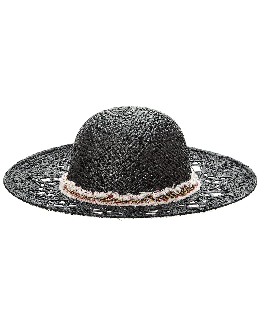 Shop Surell Accessories Raffia Sun Hat In Black