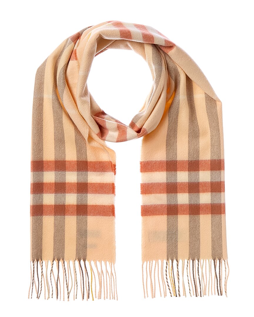 Burberry Women Embroidered Cashmere Scarf In Brown