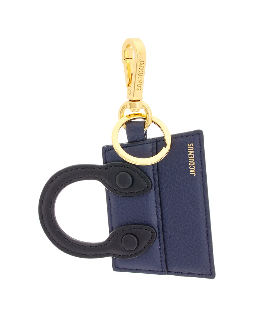 Shop Jacquemus Le Porte-cles Chiquito Leather Key Charm In Blue