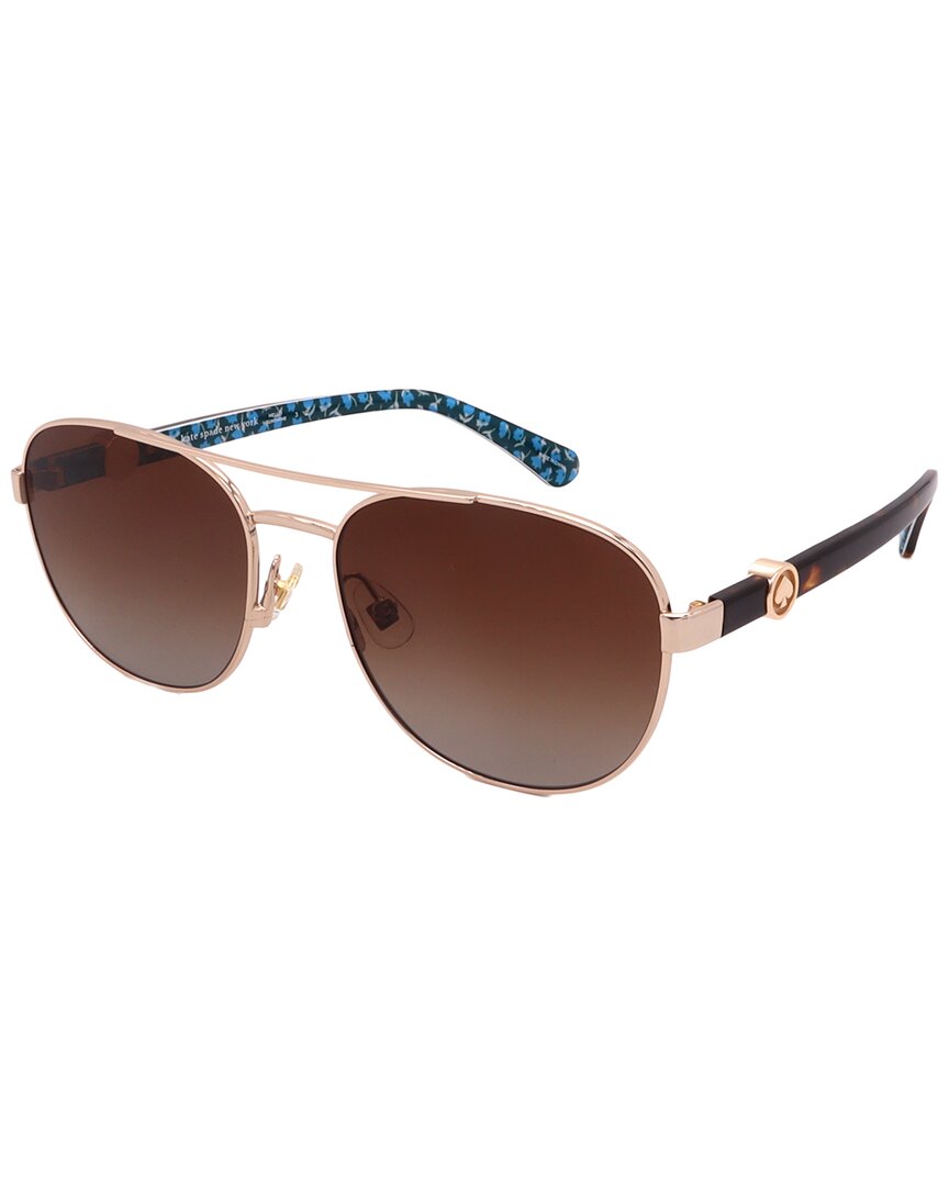 Shop Kate Spade New York Women's Raglan/g/s 56mm Sunglasses In Gold