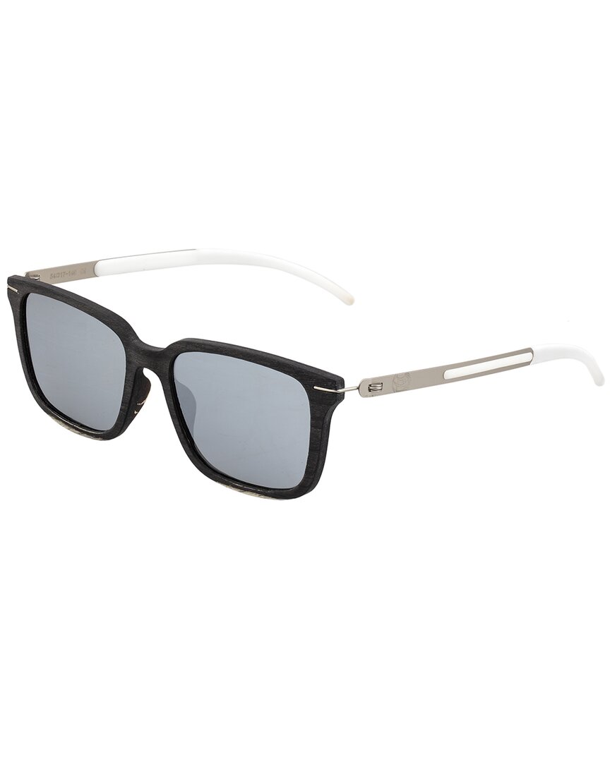 Earth Wood Unisex Doumia 54mm Polarized Sunglasses In Silver