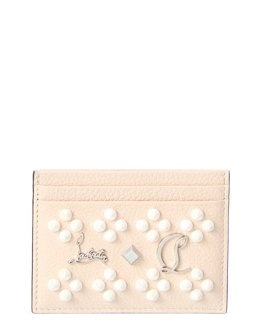 Christian Louboutin W Kios Leather Card Holder In White