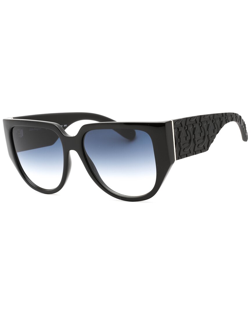 Shop Ferragamo Women's Sf1088se 57mm Sunglasses In Black
