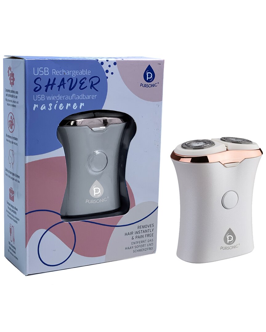 Pursonic White Rechargeable Usb Shaver