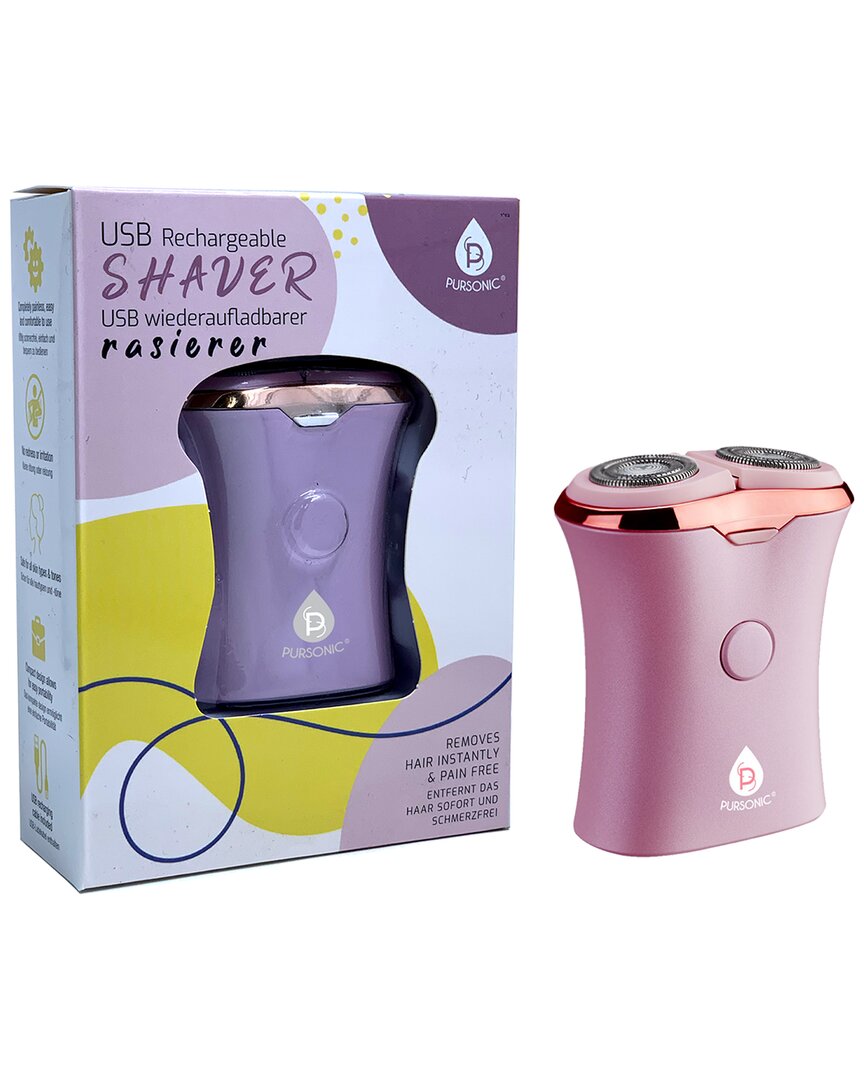 Pursonic Pink Rechargeable Usb Shaver
