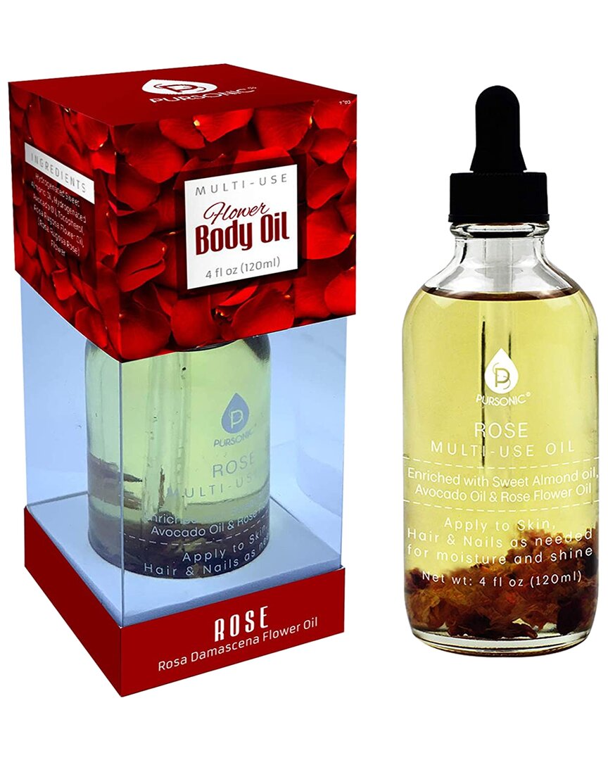 Pursonic Multi-use Flower Rose Body Oil In Neutral
