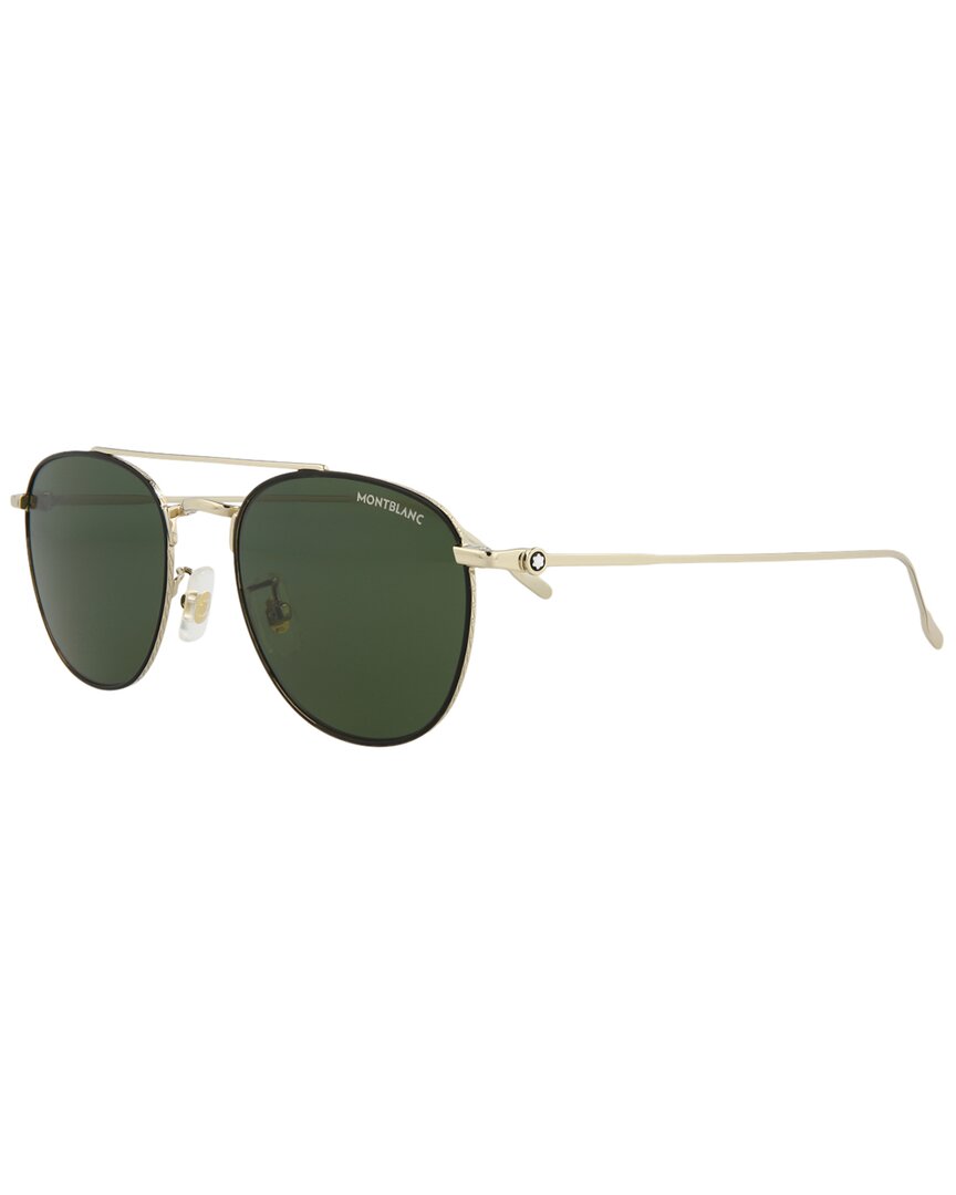Montblanc Men's Mb0211s 53mm Sunglasses In Gold