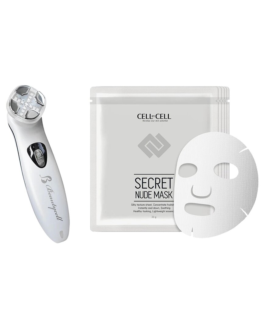 Cellbycell Secret Nude Mask (5pcs) + Beautycell Led Device In White