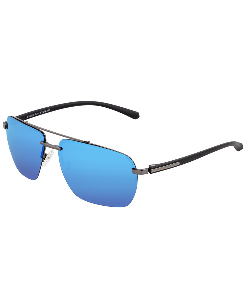 Simplify Lennox Polarized Sunglasses In Gunmetal/blue