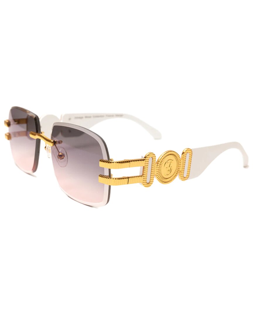 Shop Vintage Wood Collection Unisex Collector 60mm Sunglasses In Gold