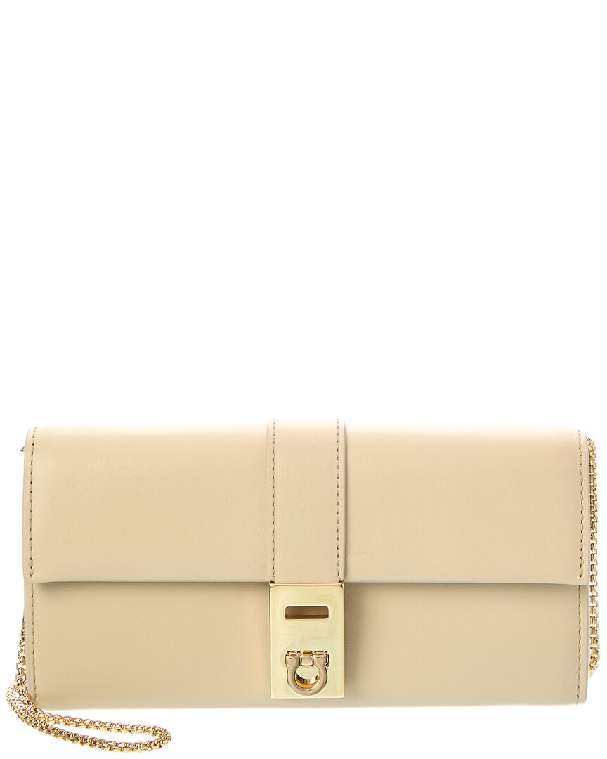 Ferragamo Hug Leather Wallet On Chain Women's | eBay
