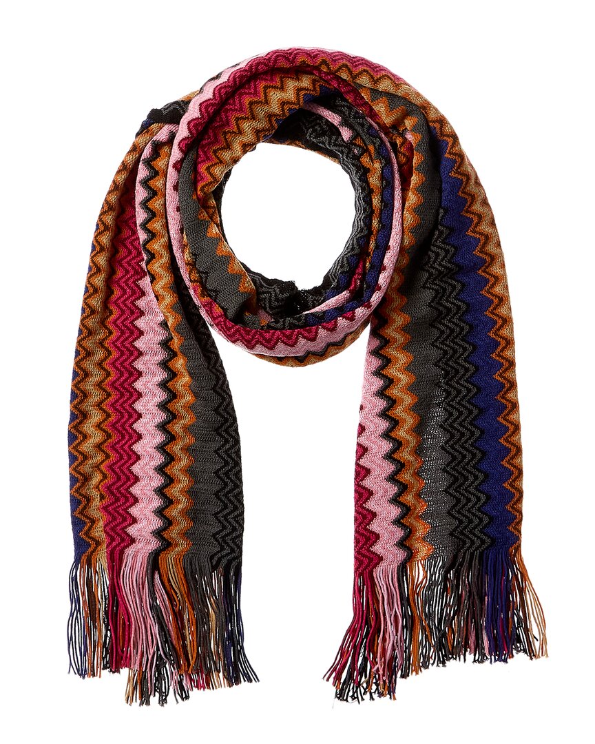 Missoni Wool-blend Scarf In Green