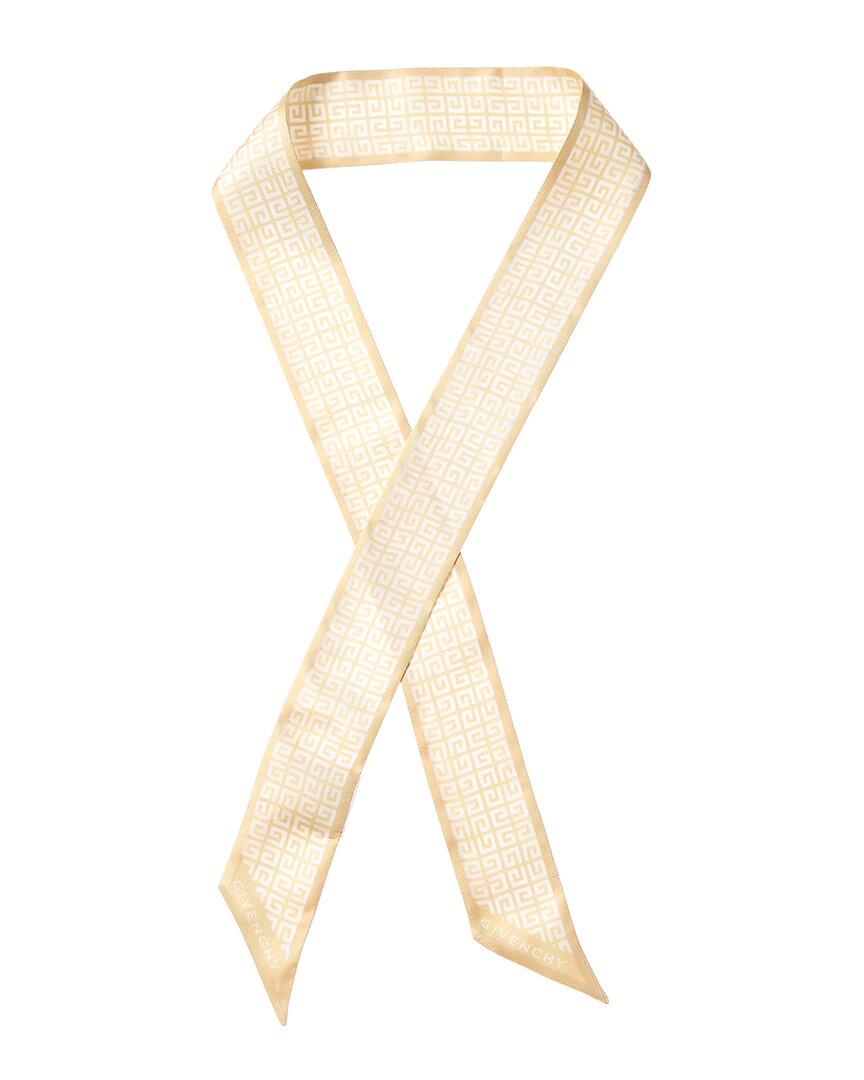 Givenchy 4g Silk Scarf In Neutral