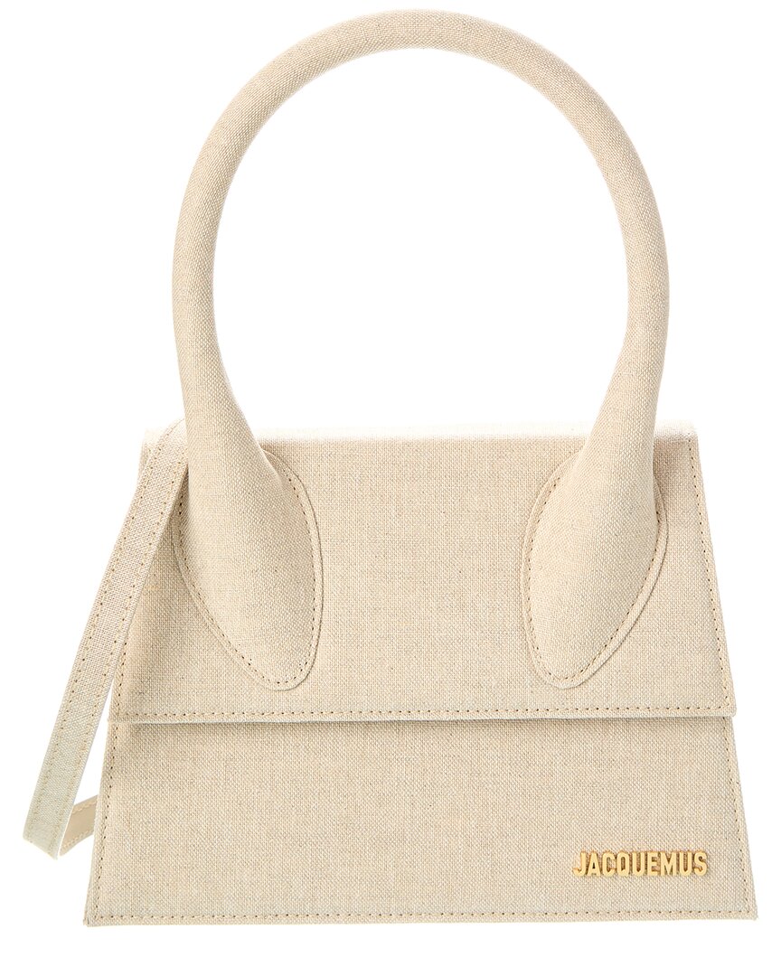 Jacquemus Le Grand Chiquito Leather Shoulder Bag In White