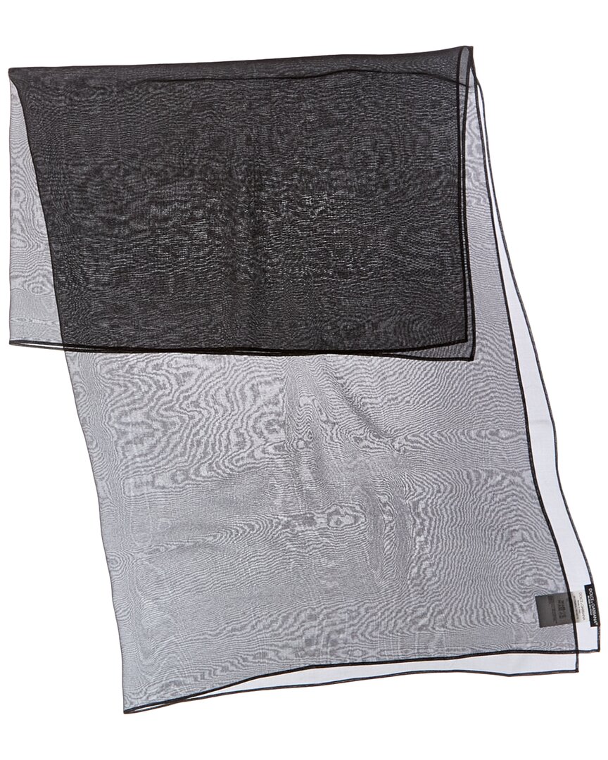Dolce & Gabbana Chiffon Veil Scarf In Black