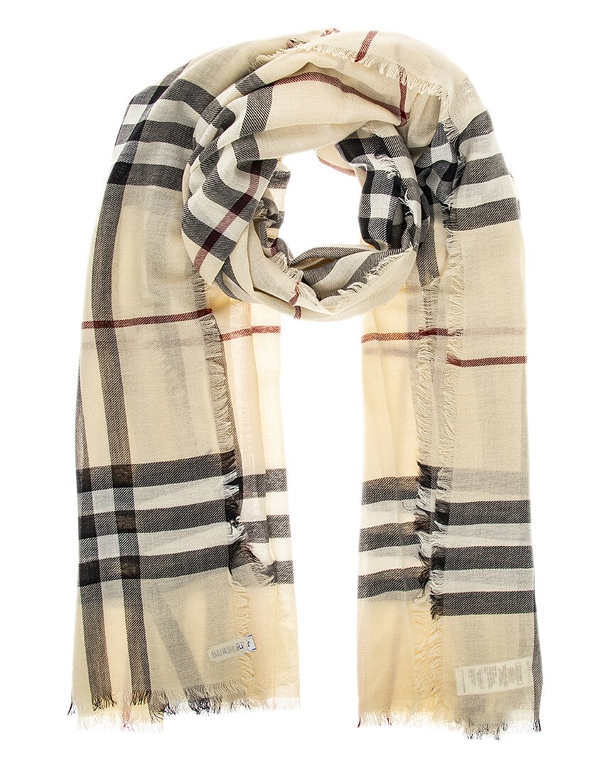 Burberry Check Wool Scarf