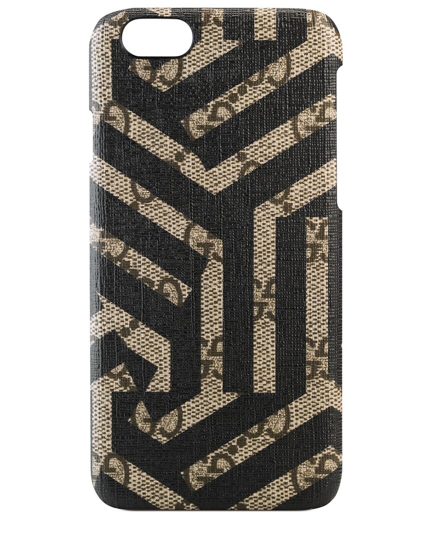 Shop Gucci Gg Logo Iphone 6 Case Cover In Brown