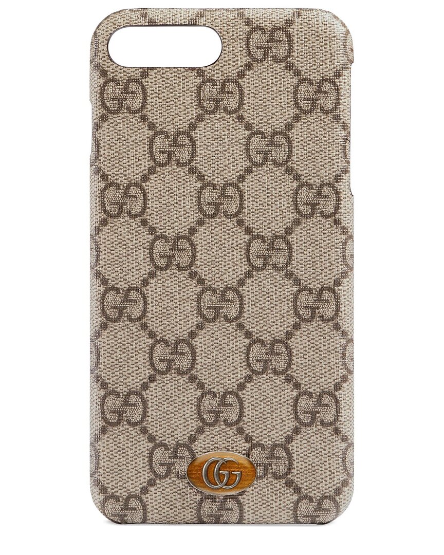 Shop Gucci Ophidia Iphone 8 Plus Case Cover In Beige
