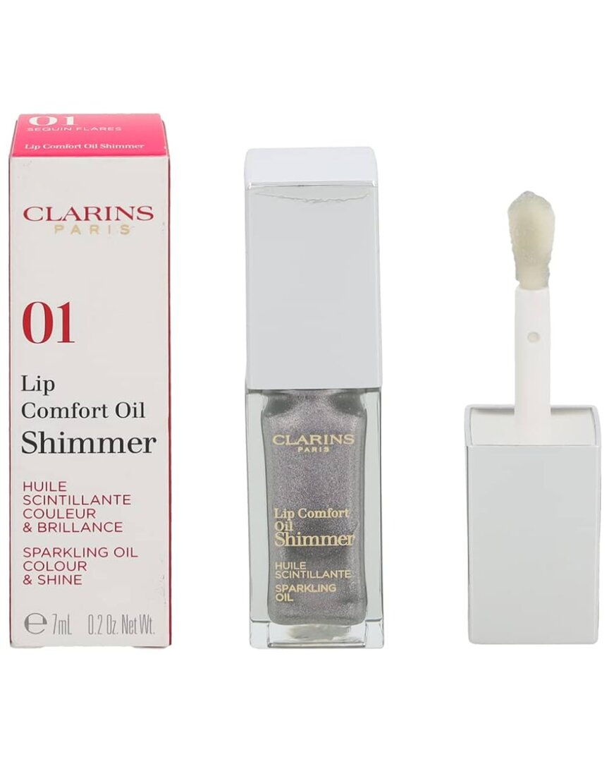 Clarins Women's 0.2oz 01 Sequin Flares Lip Comfort Oil Shimmer In White