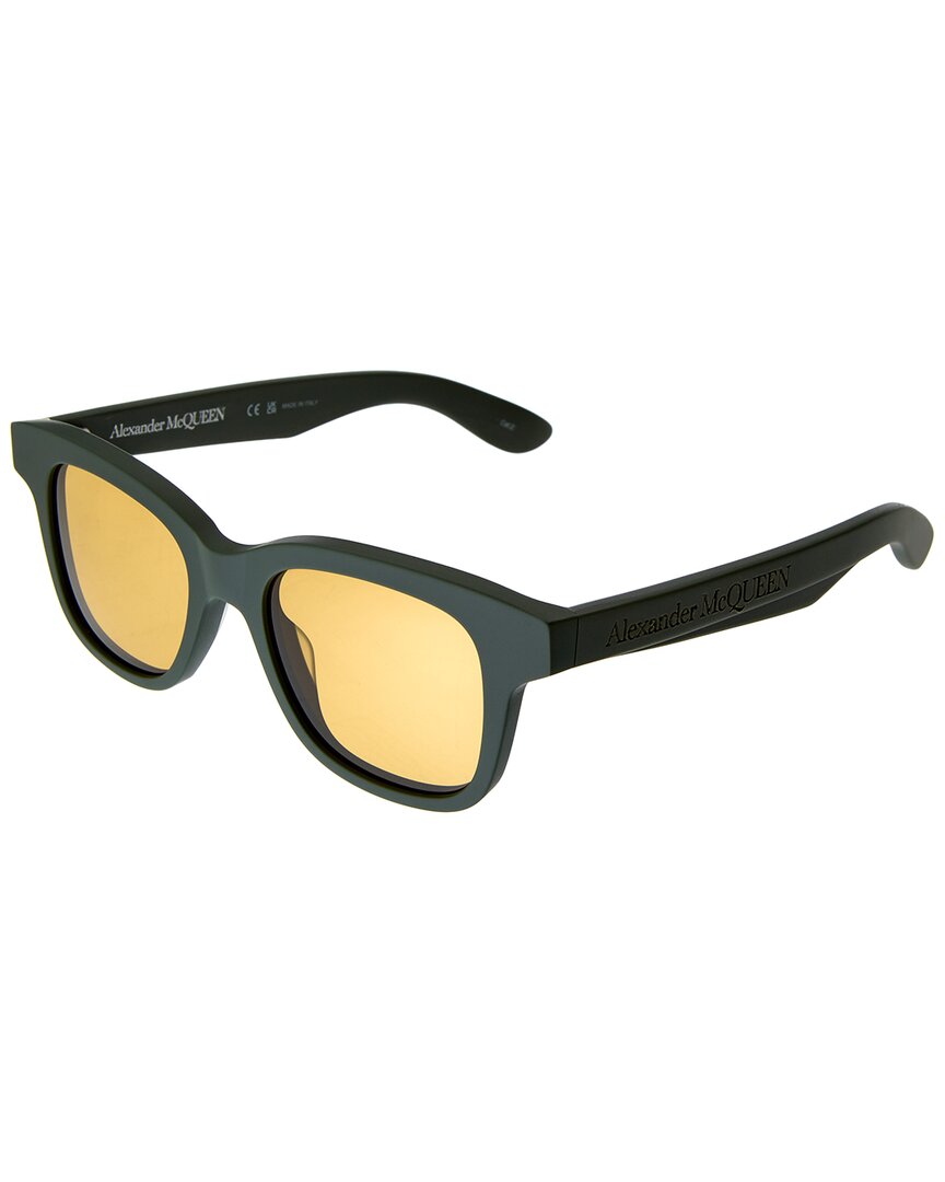 Alexander Mcqueen Men's Am0382s 48mm Sunglasses In Green