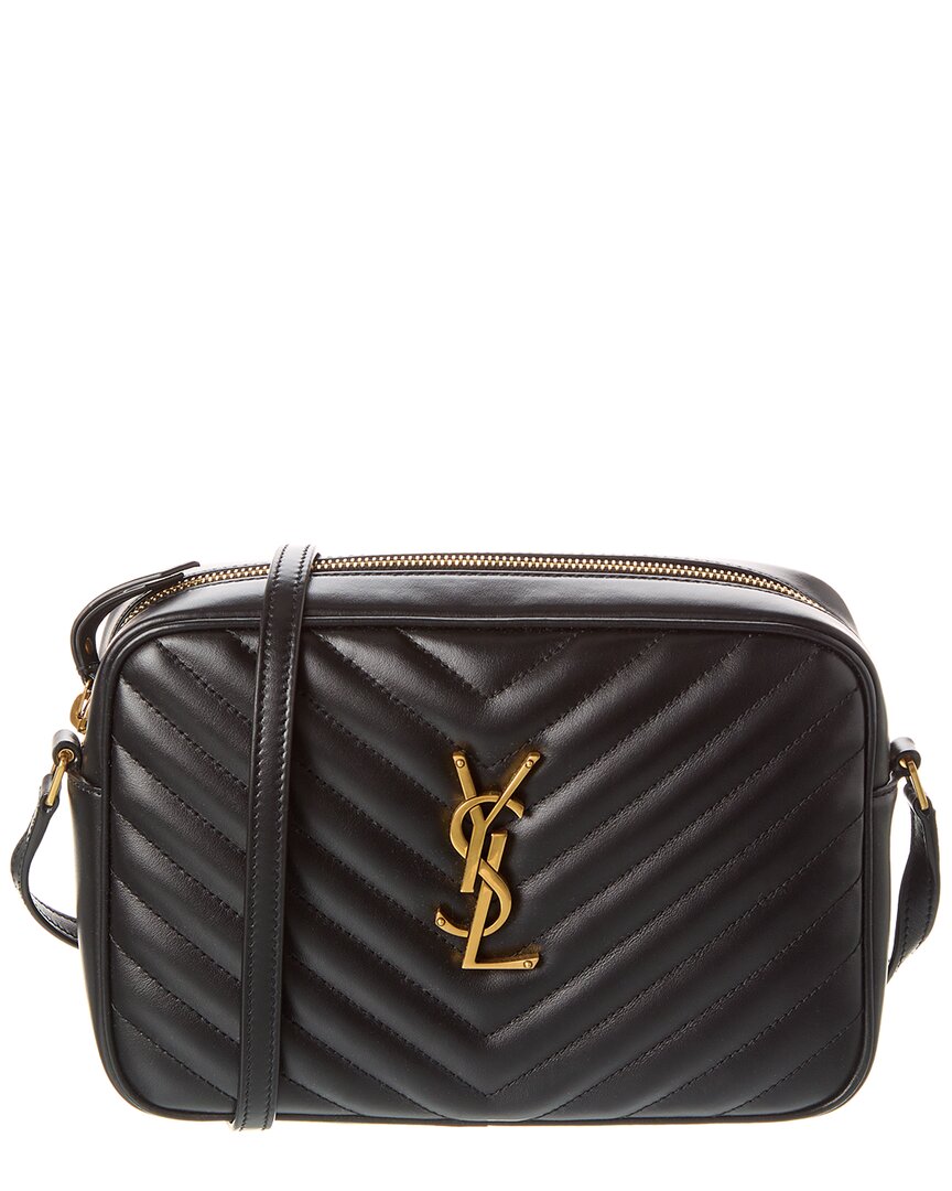 Saint Laurent Medium Lou Leather Camera Bag In Black