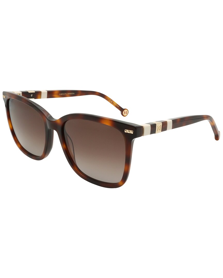 Shop Carolina Herrera Women's Ch0045/s 57mm Sunglasses In Brown