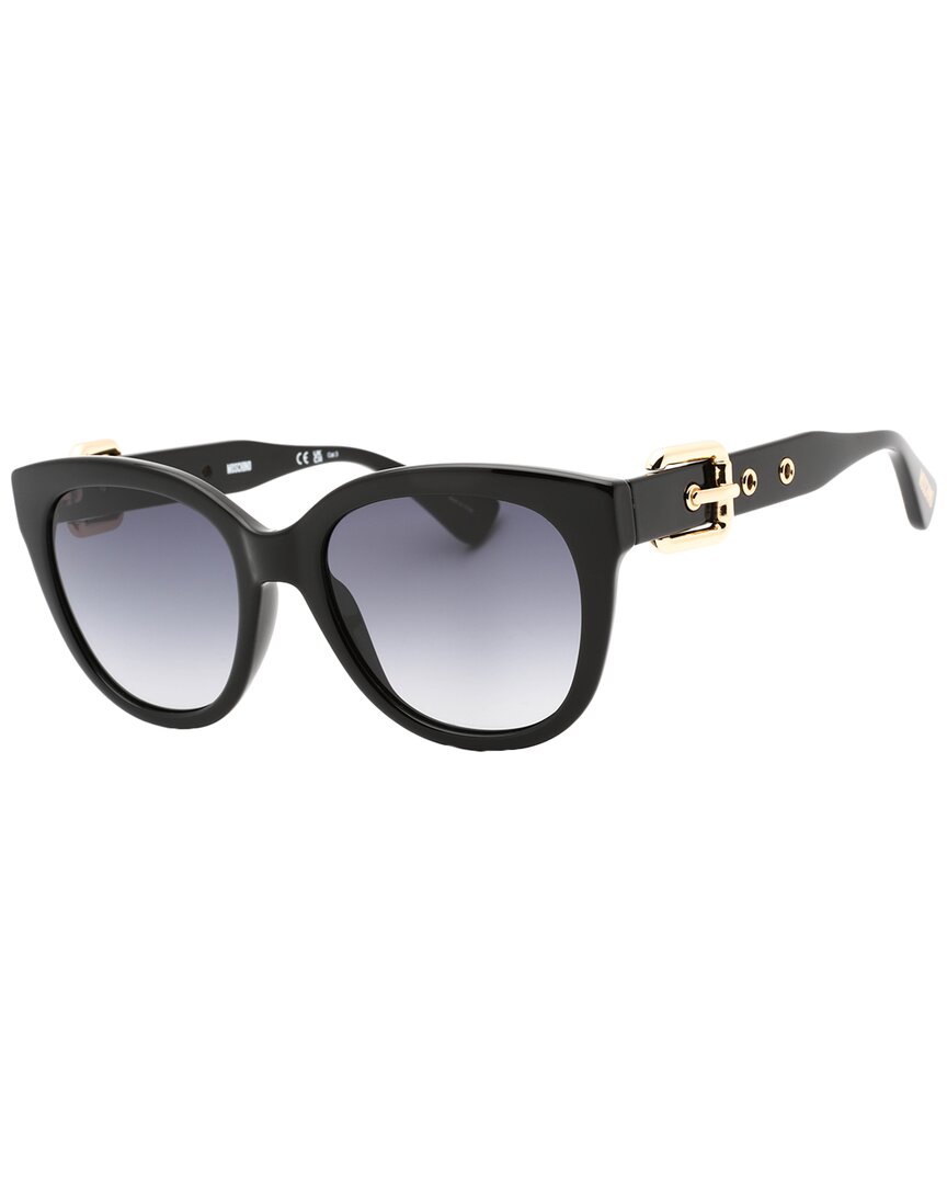 Moschino Grey Gradient Cat Eye Ladies Sunglasses Mos143/s 0807/9o 54 In Black